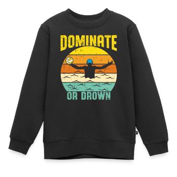 Wasserball - Kinder Premium Organic Sweatshirt - Schwarz - Vorne - AI Model Kid Female (0cm)