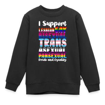 LGBT - Kinder Premium Organic Sweatshirt - Schwarz - Vorne - AI Model Kid Female (0cm)