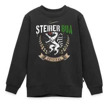 Steirerbua Steiermark Steirer Bua - Kinder Premium Organic Sweatshirt - Schwarz - Vorne - AI Model Kid Female (0cm)