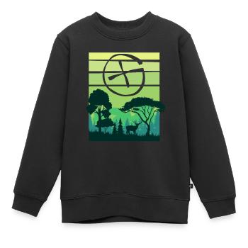 Geocaching Container Treasure Hunting GPS Map Geoc - Kinder Premium Organic Sweatshirt - Schwarz - Vorne - AI Model Kid Female (0cm)