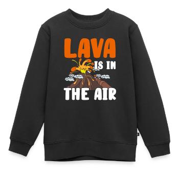 Vulkan - Kinder Premium Organic Sweatshirt - Schwarz - Vorne - AI Model Kid Female (0cm)