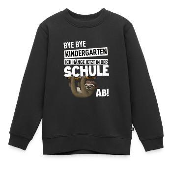 Schulanfang - Kinder Premium Organic Sweatshirt - Schwarz - Vorne - AI Model Kid Female (0cm)