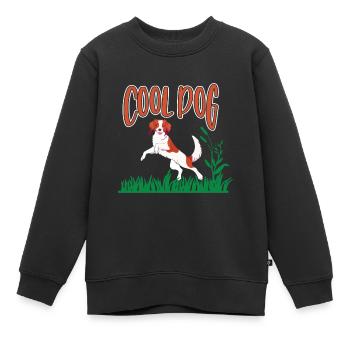 Cool Dog, Playing Kooikerhondje - Kids Premium Organic Sweatshirt - black - Front - AI Model Kid Female (0cm)