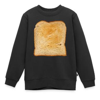 Grille-pain de petit-déjeuner de pain de pain grillé drôle - Sweat Premium enfant bio - noir - Devant - AI Model Kid Female (0cm)