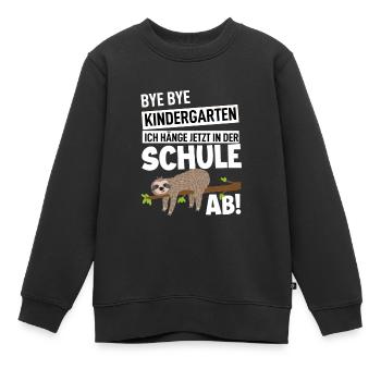 Schulanfang - Kinder Premium Organic Sweatshirt - Schwarz - Vorne - AI Model Kid Female (0cm)