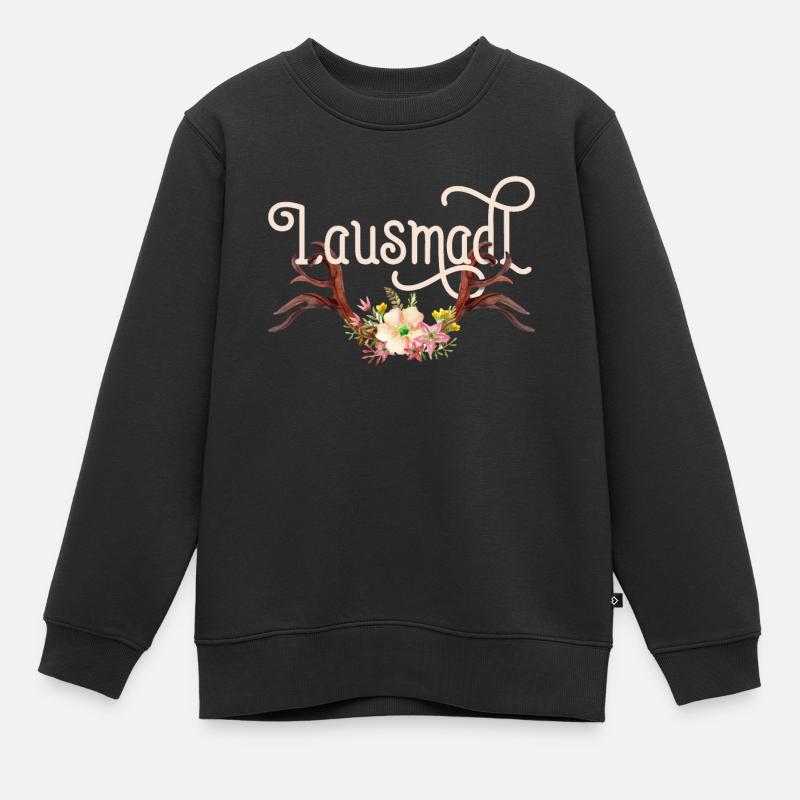 Lausmadl - Kinder Premium Organic Sweatshirt - Schwarz