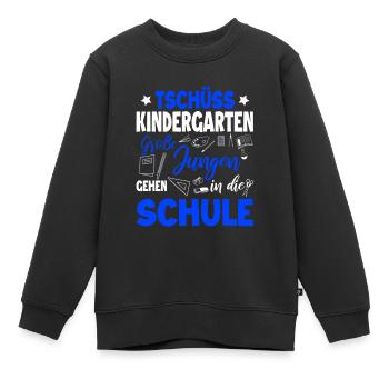 Schulanfang - Kinder Premium Organic Sweatshirt - Schwarz - Vorne - AI Model Kid Female (0cm)
