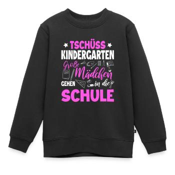 Schulanfang - Kinder Premium Organic Sweatshirt - Schwarz - Vorne - AI Model Kid Female (0cm)