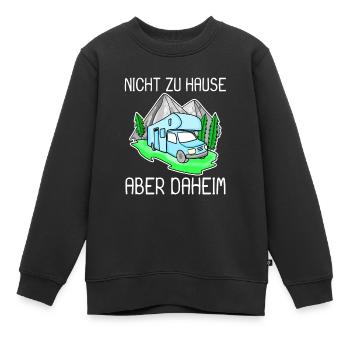 Wohnmobil Blau - Kinder Premium Organic Sweatshirt - Schwarz - Vorne - AI Model Kid Female (0cm)