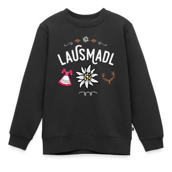Lausmadl Ersatz Tracht bayrisches Madl Mei Dirndl - Kinder Premium Organic Sweatshirt - Schwarz - Vorne - AI Model Kid Female (0cm)