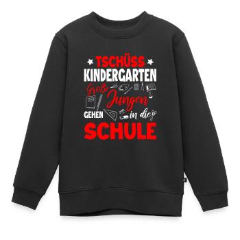 Schulanfang - Kinder Premium Organic Sweatshirt - Schwarz - Vorne - AI Model Kid Female (0cm)