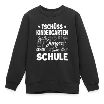 Schulanfang - Kinder Premium Organic Sweatshirt - Schwarz - Vorne - AI Model Kid Female (0cm)