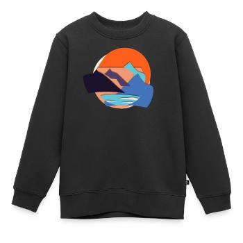 Abstrakt - Kinder Premium Organic Sweatshirt - Schwarz - Vorne - AI Model Kid Female (0cm)