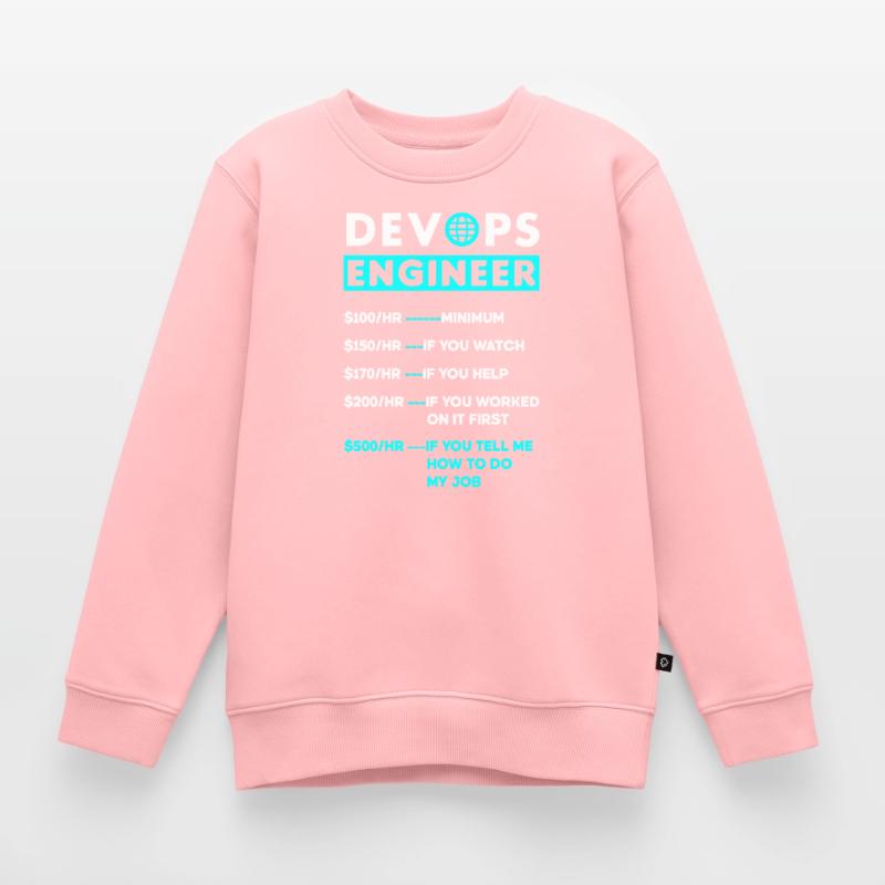 DevOps Engineer Cloud Computing Hourly Rate Kids Premium Organic Sweatshirt