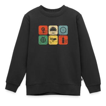 Fahrrad Fahrradfahrer - Kinder Premium Organic Sweatshirt - Schwarz - Vorne - AI Model Kid Female (0cm)