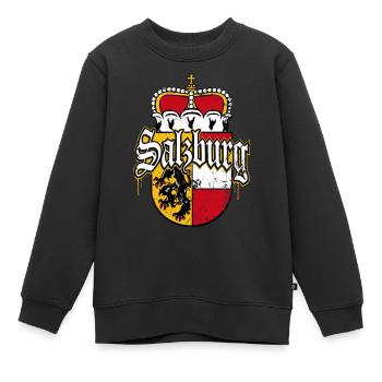 Salzburg Wappen Salzburger Patriot - Kinder Premium Organic Sweatshirt - Schwarz - Vorne - AI Model Kid Female (0cm)