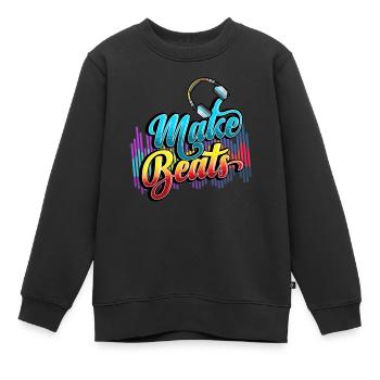 Beatmaker, Beatmaker Beat , Produzent, - Kinder Premium Organic Sweatshirt - Schwarz - Vorne - AI Model Kid Female (0cm)