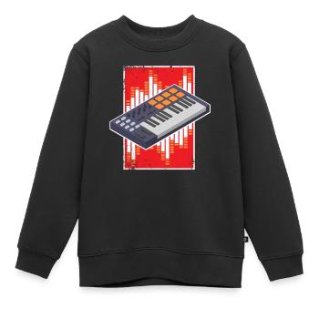 Beatmaker, Beatmaker dj, Rap, - Kids Premium Organic Sweatshirt - black - Front - AI Model Kid Female (0cm)