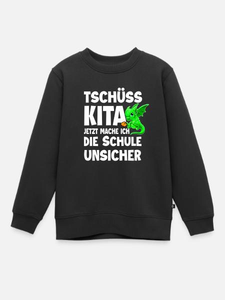 Schulanfang - Kinder Premium Organic Sweatshirt - Schwarz