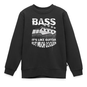 Bass Gitarrist Bassist Bass Spieler - Kinder Premium Organic Sweatshirt - Schwarz - Vorne - AI Model Kid Female (0cm)