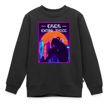 Extra Thicc Sad Anime Girl Tokyo Streetwear Lofi - Sweat Premium enfant bio - noir - Devant - AI Model Kid Female (0cm)
