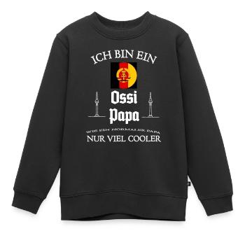 DDR Sachsen Ossi Ostberlin Moped outfit Spruch - Kinder Premium Organic Sweatshirt - Schwarz - Vorne - AI Model Kid Female (0cm)