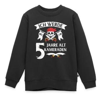 Pirat - Kinder Premium Organic Sweatshirt - Schwarz - Vorne - AI Model Kid Female (0cm)