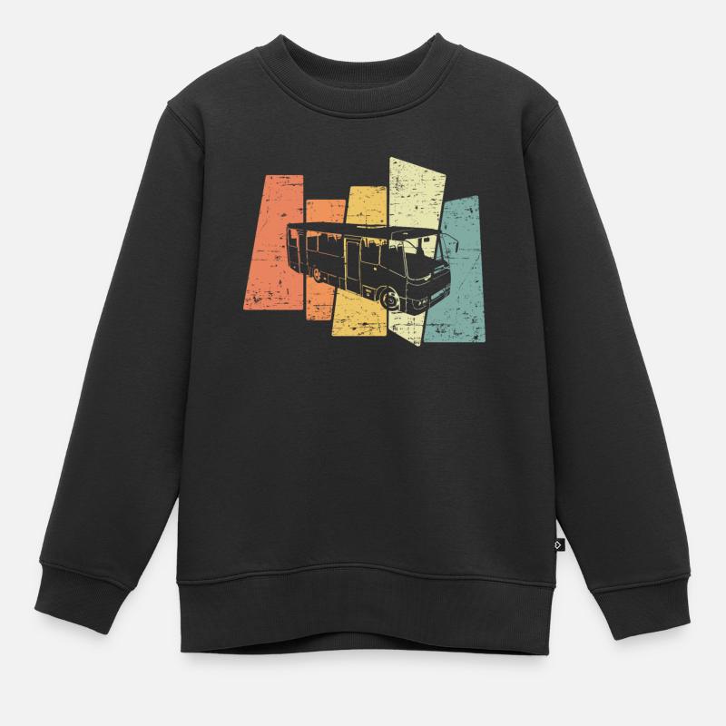Retro Bus Driver Profession Transporter Bus - Sweat Premium enfant bio - noir