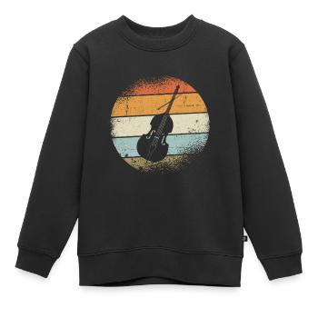 Kontrabass - Kinder Premium Organic Sweatshirt - Schwarz - Vorne - AI Model Kid Female (0cm)