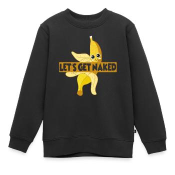 Banane - Sweat Premium enfant bio - noir - Devant - AI Model Kid Female (0cm)