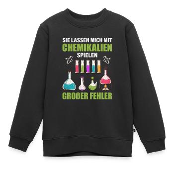 Chemiker Chemie Labor Witz - Kinder Premium Organic Sweatshirt - Schwarz - Vorne - AI Model Kid Female (0cm)
