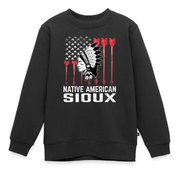 Sioux Tribe Native American Indian Indianer - Sweat Premium enfant bio - noir - Devant - AI Model Kid Female (0cm)