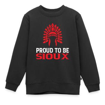 Sioux Tribe Native American Indian Indianer - Sweat Premium enfant bio - noir - Devant - AI Model Kid Female (0cm)