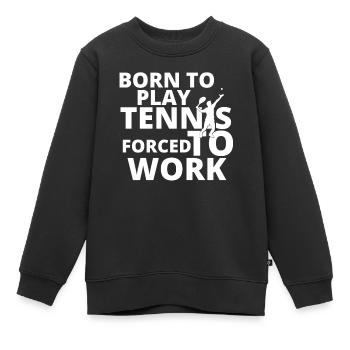 tennis / Tennis / Tennis / Tennis / Tennis jouer - Sweat Premium enfant bio - noir - Devant - AI Model Kid Female (0cm)