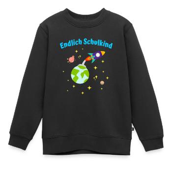 Endlich Schulkind Rakete Einschulung Kinder - Kinder Premium Organic Sweatshirt - Schwarz - Vorne - AI Model Kid Female (0cm)