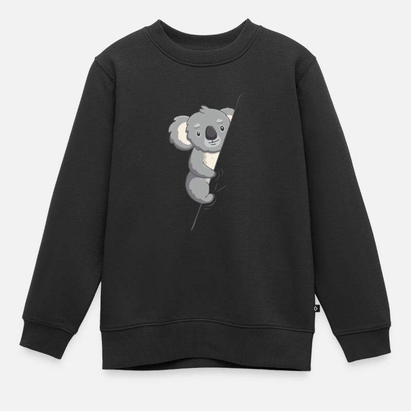 Koala Bär Australien Beuteltier Koala - Kinder Premium Organic Sweatshirt - Schwarz