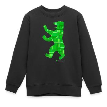 I Love Berlin - Berliner Bär Design - Pop Art - Sweat Premium enfant bio - noir - Devant - AI Model Kid Female (0cm)