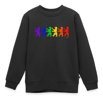 I Love Berlin - Ours berlinois - Pride Edition - Sweat Premium enfant bio - noir - Devant - AI Model Kid Female (0cm)