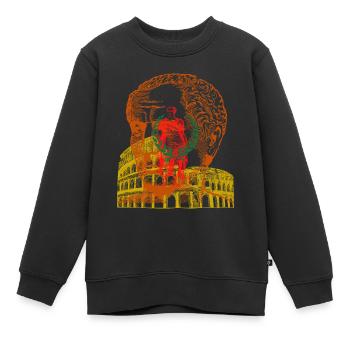Cesar 1 - Sweat Premium enfant bio - noir - Devant - AI Model Kid Female (0cm)