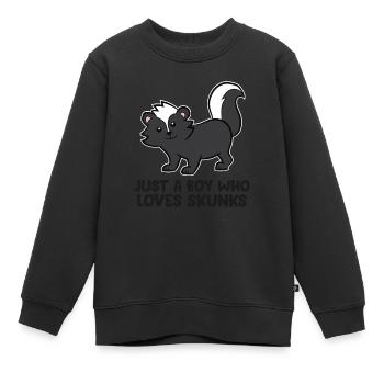 Just a Boy Who Loves Skunks Funny Skunk - Sweat Premium enfant bio - noir - Devant - AI Model Kid Female (0cm)