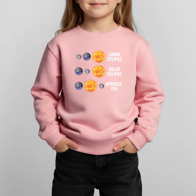 Lunar Eclipse Solar Eclipse Apocalypse Kids Premium Organic Sweatshirt