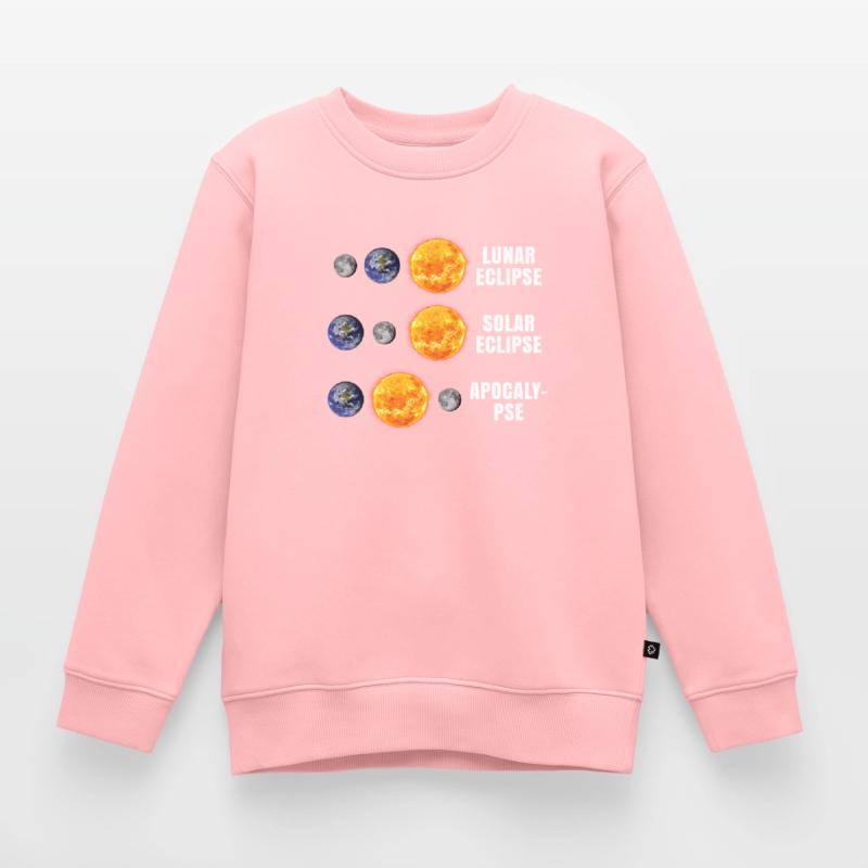 Lunar Eclipse Solar Eclipse Apocalypse Kids Premium Organic Sweatshirt