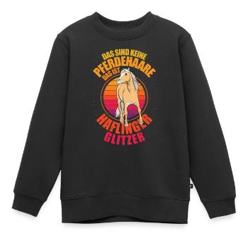 Haflinger Pferd - Kinder Premium Organic Sweatshirt - Schwarz - Vorne - AI Model Kid Female (0cm)