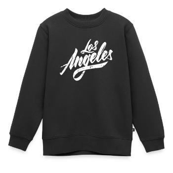 La Los Angeles Californie Ville Côte Ouest - Sweat Premium enfant bio - noir - Devant - AI Model Kid Female (0cm)