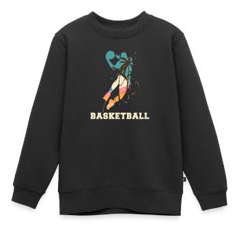 Basketteur - Sweat Premium enfant bio - noir - Devant - AI Model Kid Female (0cm)