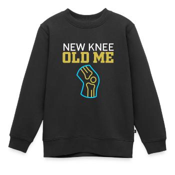 Lustige Knieoperation Neues Knie Altes Ich Rekonst - Kinder Premium Organic Sweatshirt - Schwarz - Vorne - AI Model Kid Female (0cm)