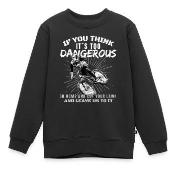 Mountain Biker / MTB Downhill Fahrrad geschenk - Kinder Premium Organic Sweatshirt - Schwarz - Vorne - AI Model Kid Female (0cm)