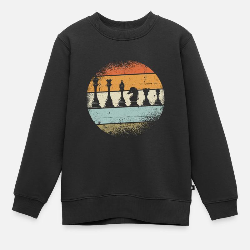 Schach Geschenk - Kinder Premium Organic Sweatshirt - Schwarz