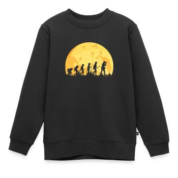 Evolution Photographer photographier - Sweat Premium enfant bio - noir - Devant - AI Model Kid Female (0cm)