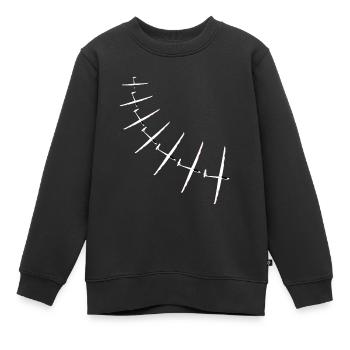 Glider Gliding Gliding Glider - Kids Premium Organic Sweatshirt - black - Front - AI Model Kid Female (0cm)
